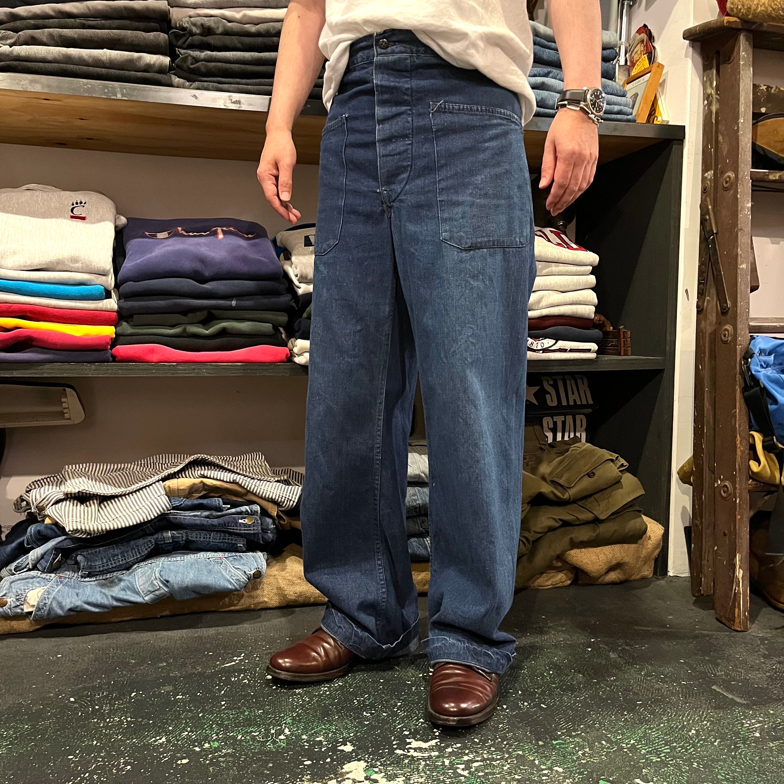 WW2 U.S.NAVY DUNGAREE DENIM TROUSER インディゴデニム巻き WW2 U.S.NAVY DUNGAREE DENIM TROUSER インディゴデニム巻き