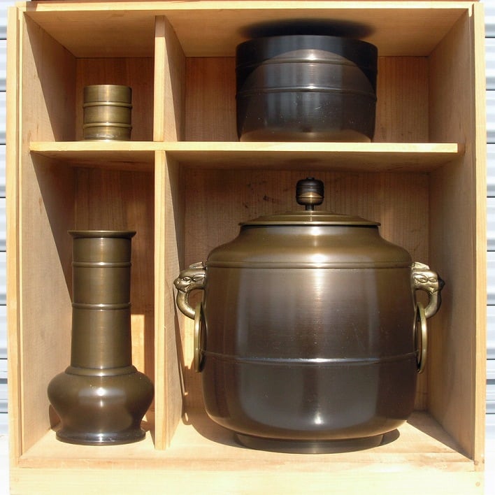 茅之作・唐銅・茶道具・皆具一式・No.171102-11・梱包サイズ140