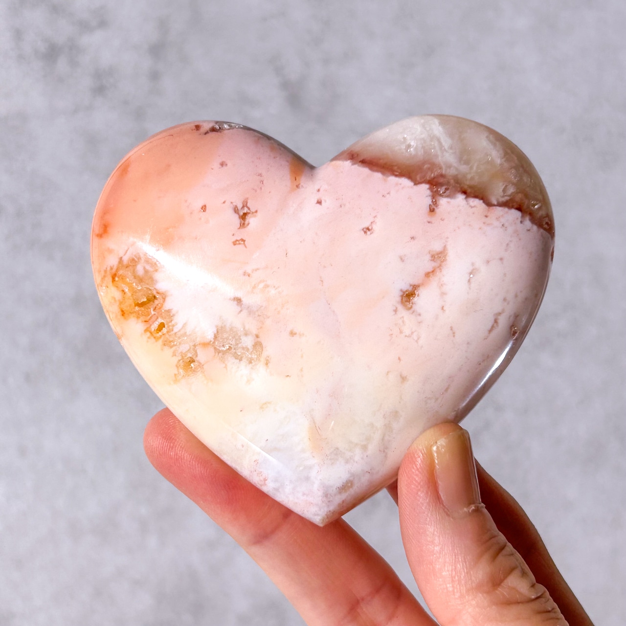 ピンクカーネリアン ハート * Pink Carnelian * 天然石