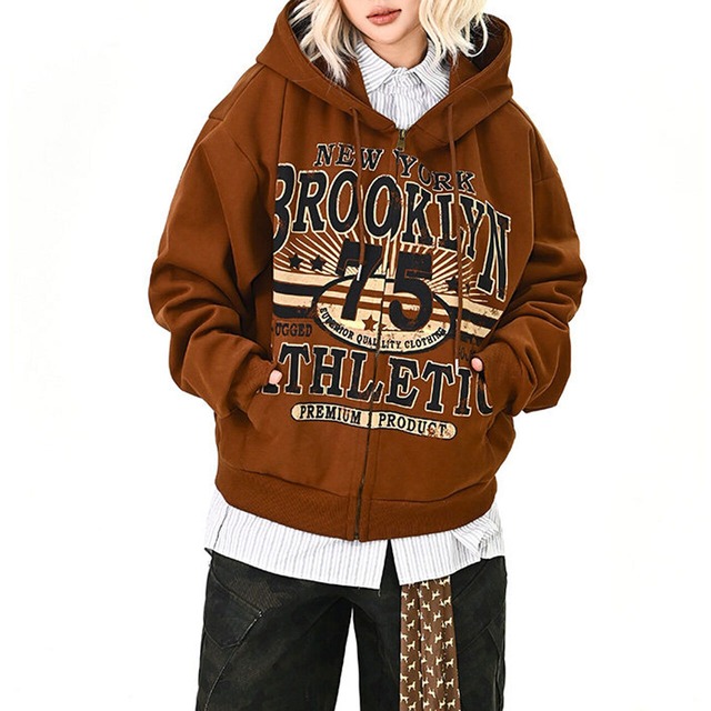 カレッジナンバーロゴジップフーディ 2col   R01511