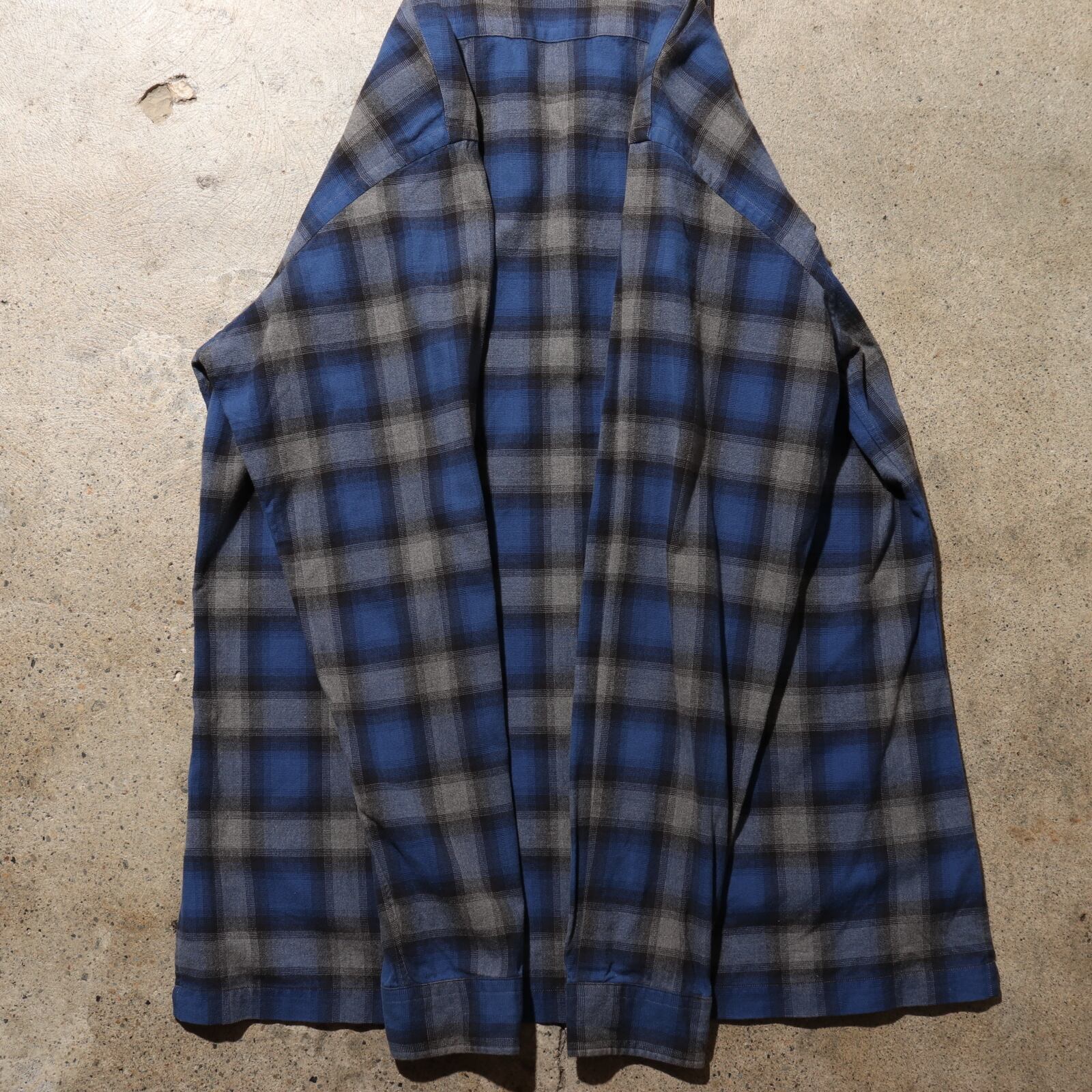 美品 M 90s ポロラルフローレン コットン オンブレチェックシャツ 長袖  