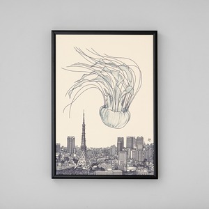 Art print Tokyo swim 都市遊泳 by Mizuki