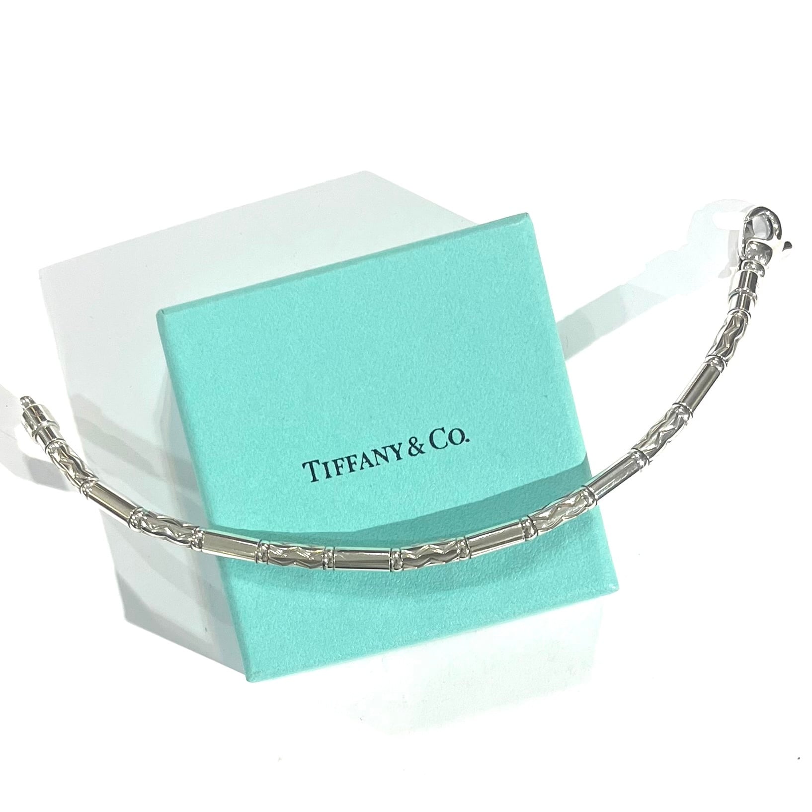 希少【TIFFANY&CO.】2933 German ZigZagブレスレット幾何学 シルバー