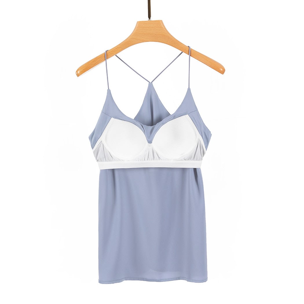 メール便】カップ付きサテン風キャミソール／tops2128 | DAY CLOSET