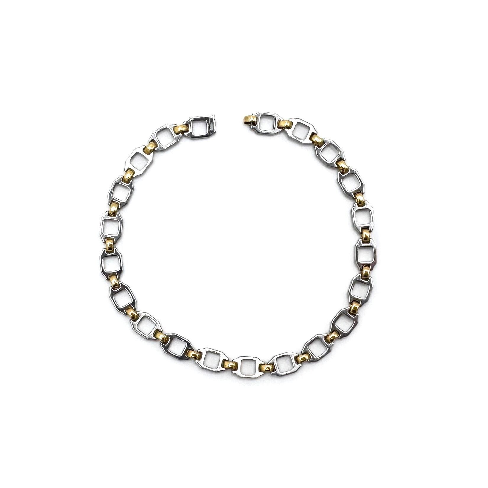 Cartier サントス リンクチェーンコンビブレスレット SS/750 6.4g