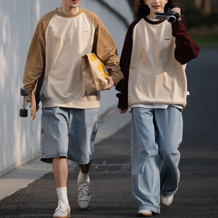 ★CORN KERNEL RAGLAN SLEEVE SWEATSHIRT　　　A0435