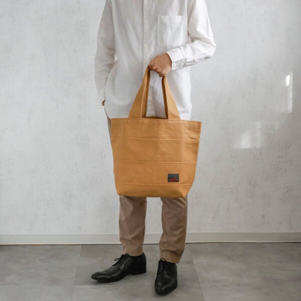 sasiccoトート カーキ | 三河木綿 刺子織 タネイ | sasicco tote