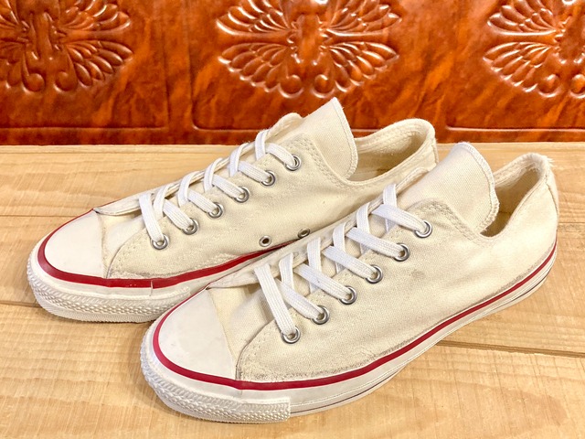 converse（コンバース） ALL STAR （オールスター）生成り 8 26.5cm 80s USA あて布 サイドステッチ  235