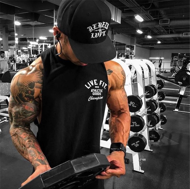 海外発送 Live Fit Athletic Goods タンクトップ トレーニングウェア フィットネスウェア スポーツウェア 筋トレ メッシュ ストリート メンズ ゴールドジム Nike Adidas アンダーアーマー Mmmc