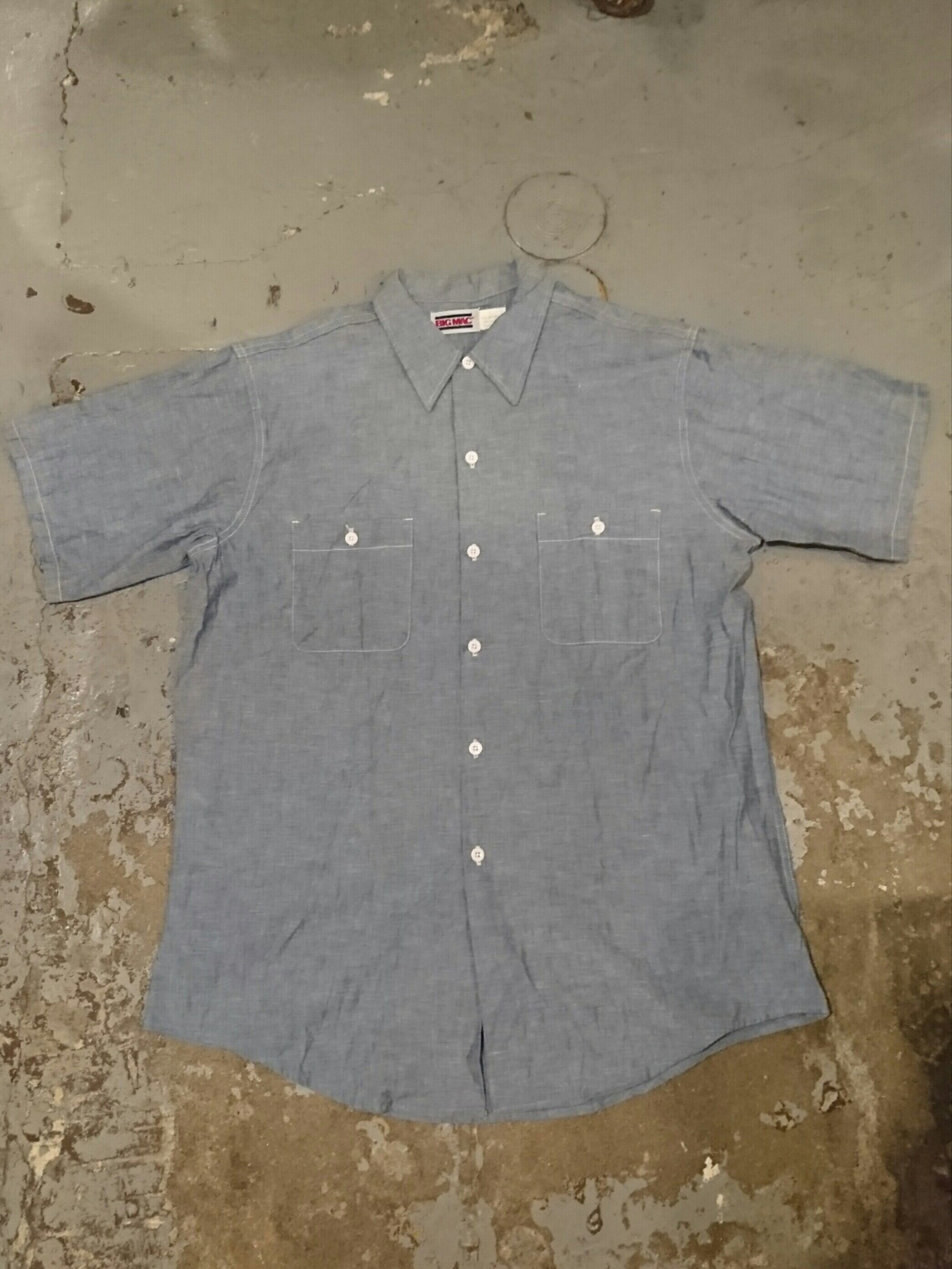 80s "BIGMAC S/S CHAMBRAY SHIRT" DEAD STOCK