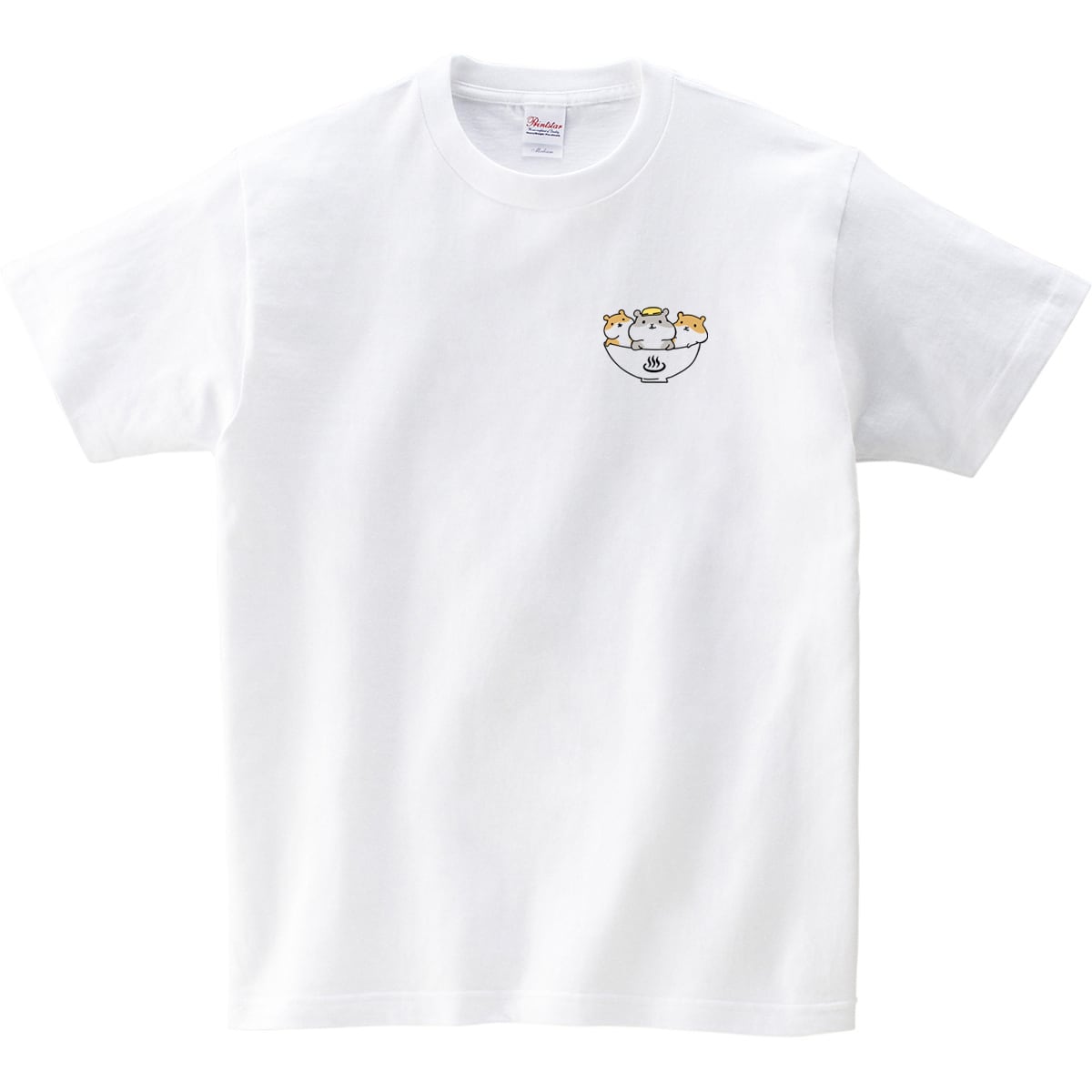 温泉でくつろぐ ハムスター Tシャツ am96 かわいい ハム イラスト アニマルtシャツ
