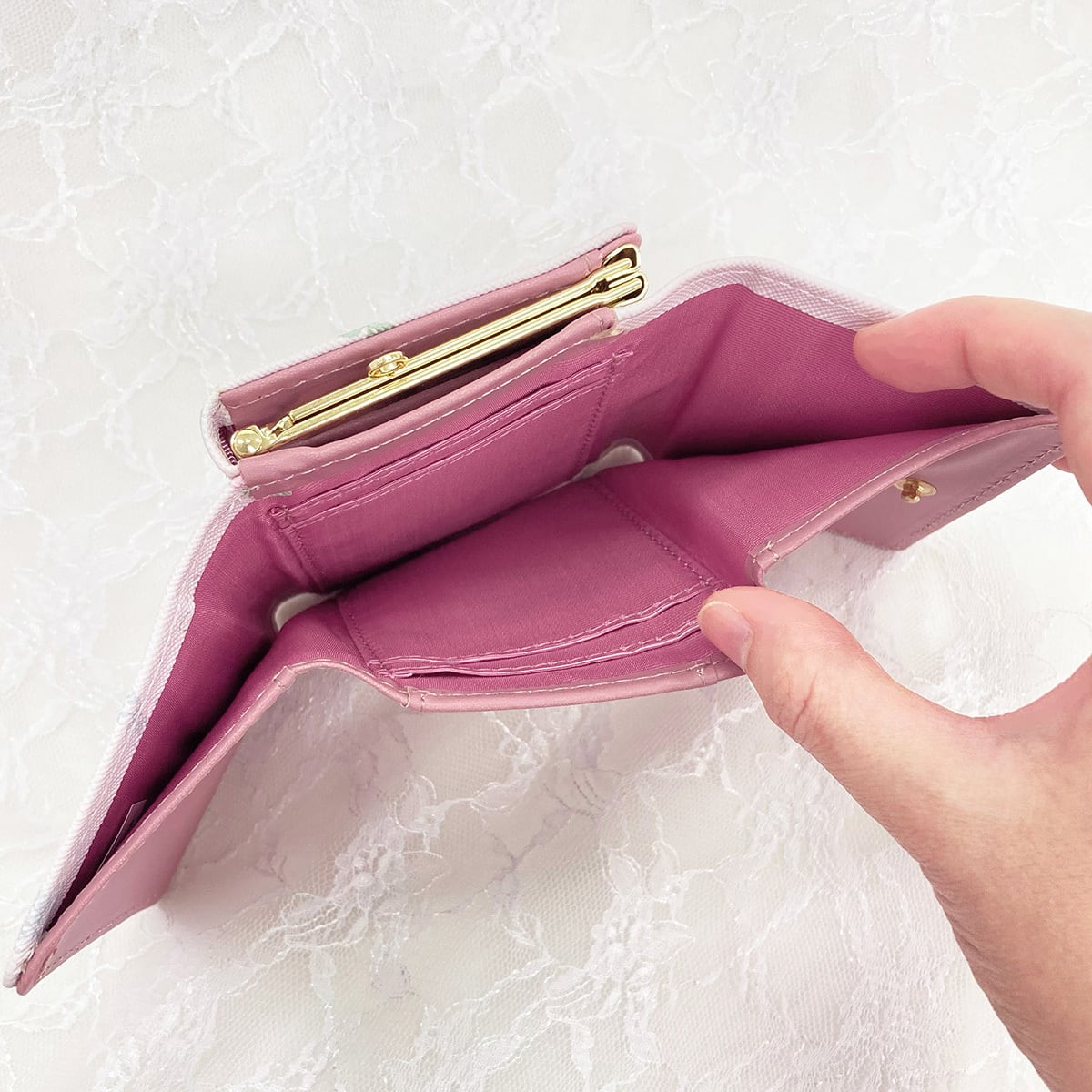 ミニ口金財布 ꫂ ၴႅၴ♡Lady rosę series♡ꫂ ၴႅၴ