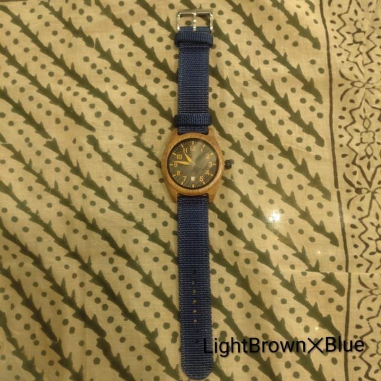 Wood Frame Quatz Watch Fabric Belt 4 Colors in total Accessory Men's Fashion Present Gift
