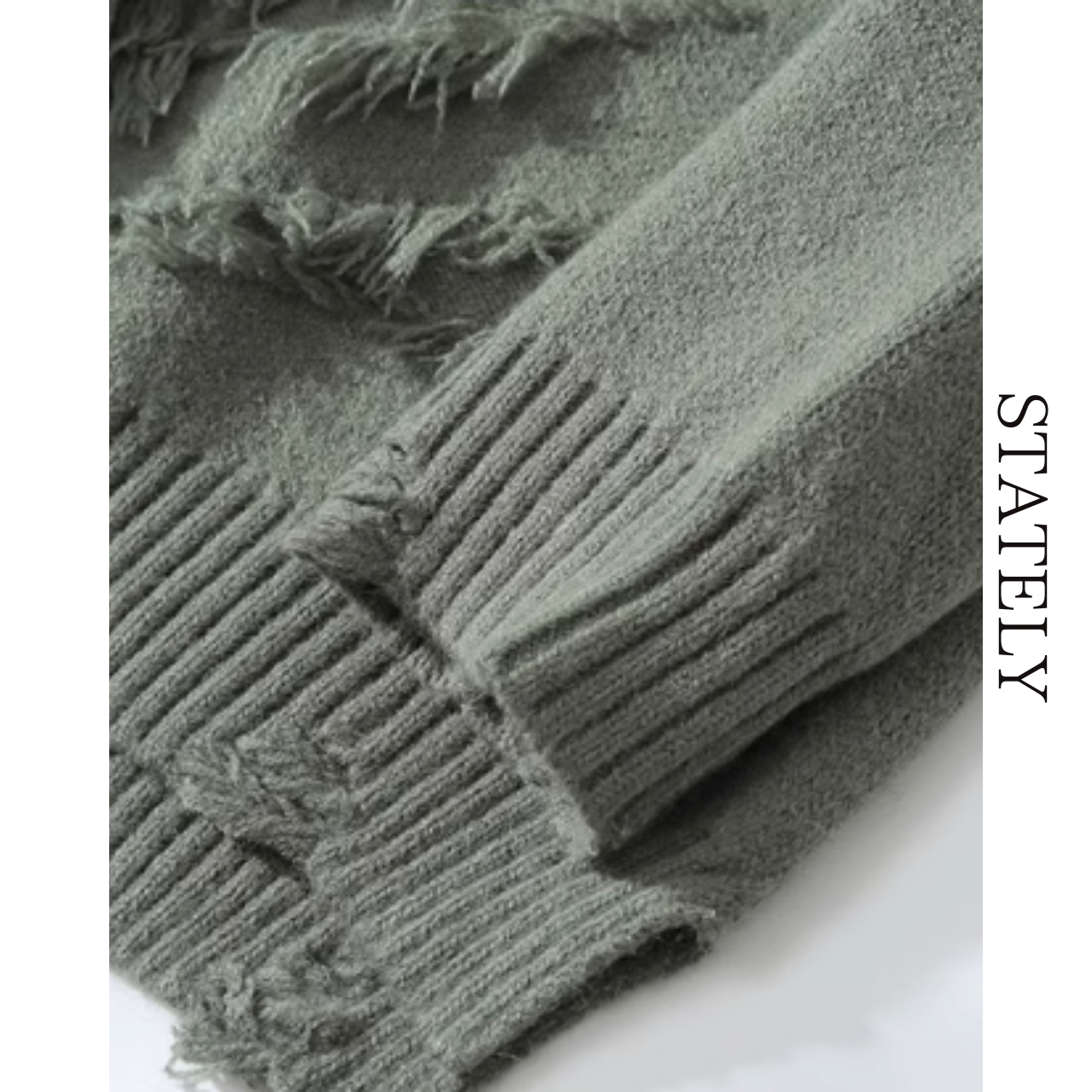 フリンジダメージ オーバーニット/2color_T33・画像5