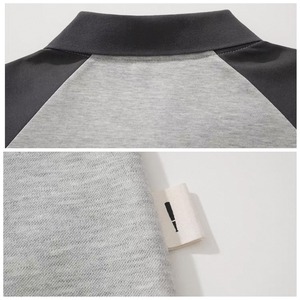 Two tone raglan polo tee 1426