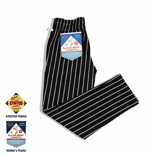 COOKMAN (クックマン) ウェイターズパンツ Waiter's Pants ストライプ　ブラック　231-01859