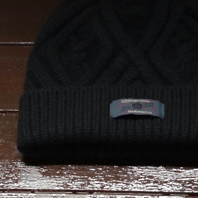 【HeArT&Co. 】カシミヤアラン柄ニットキャップ