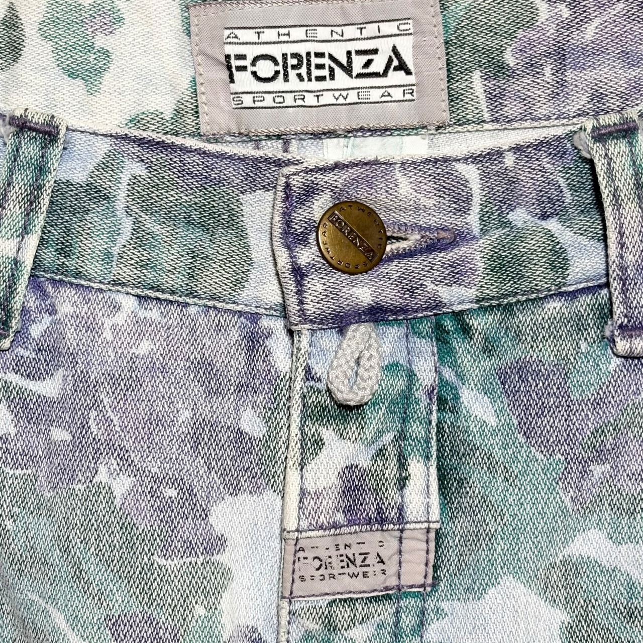 FORENZA botanical print denim pants