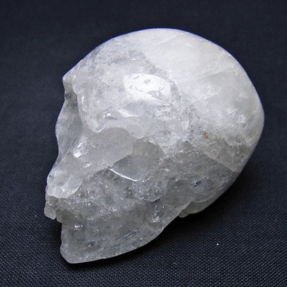 水晶 ドクロ スカル 置物 一点物 145-1757