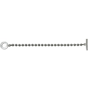 GUCCI silver ball chain bracelet with toggle