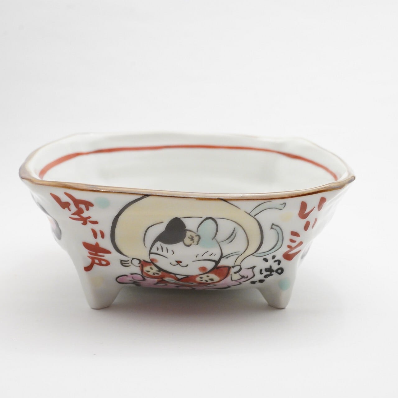 【夕立窯】あっぱれ三吉 角鉢 風神19-A