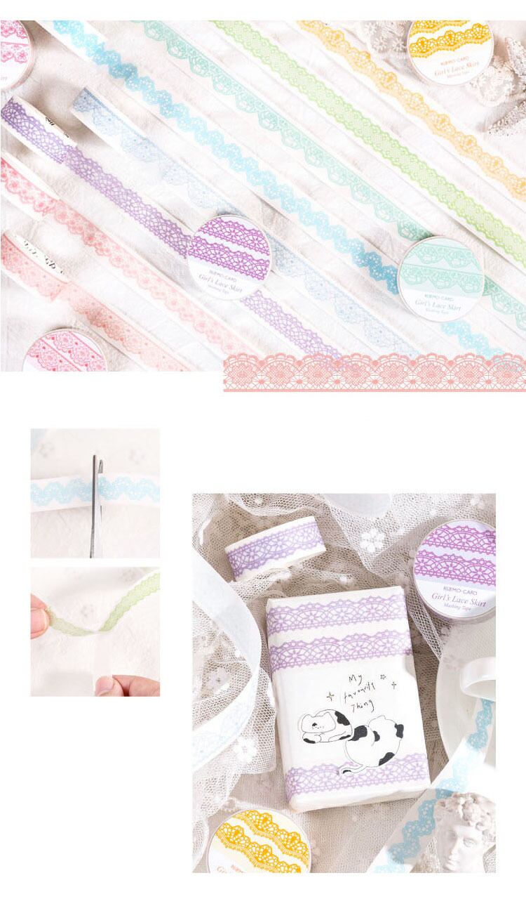 Girls Lace Skirt レースマスキングテープ 若草 | KakeraBOX