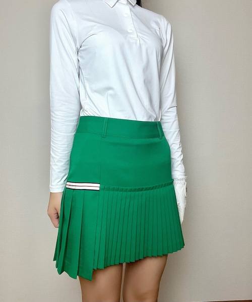 ＊一部即納＊line mix pleats skirt（3color）