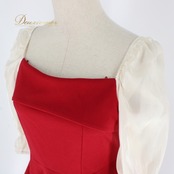 パーティドレス ワンピース HANGIAOSHI カラオケ フォーマル 演奏会 発表会 二次会 白 ホワイト系 レッド系 赤 謝恩会 ピアノ キャバドレス お呼ばれドレス 結婚式ドレス 大人可愛い ドレッシー シンプル デートコーデ きれいめ カジュアル エレガント 体型カバー レディースファッション モードスタイル ルームウェア 着回し 短丈 長丈 ふんわりシルエット ファッションアイテム ステージ衣装