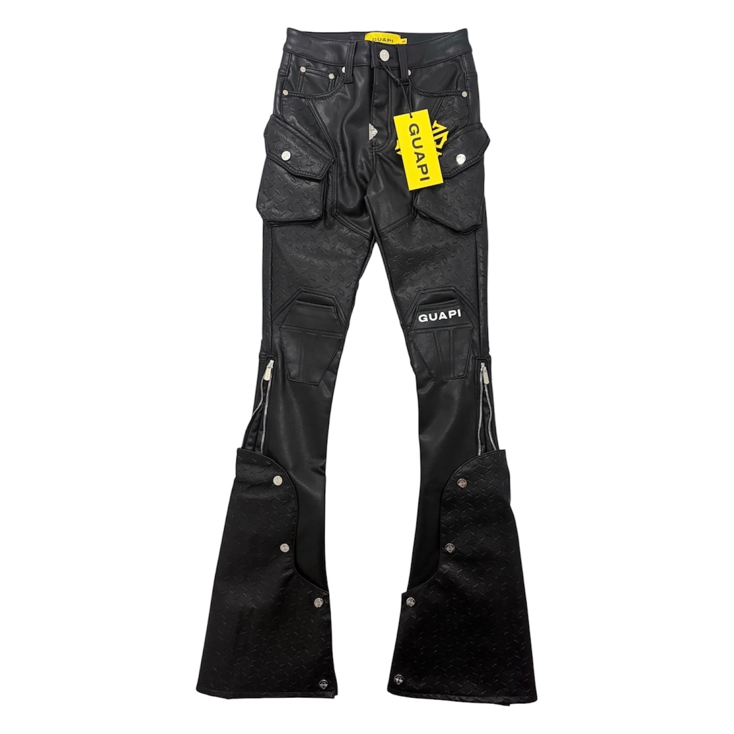 GUAPI -Black Coffin Arc Leather Pant- | Highflyer