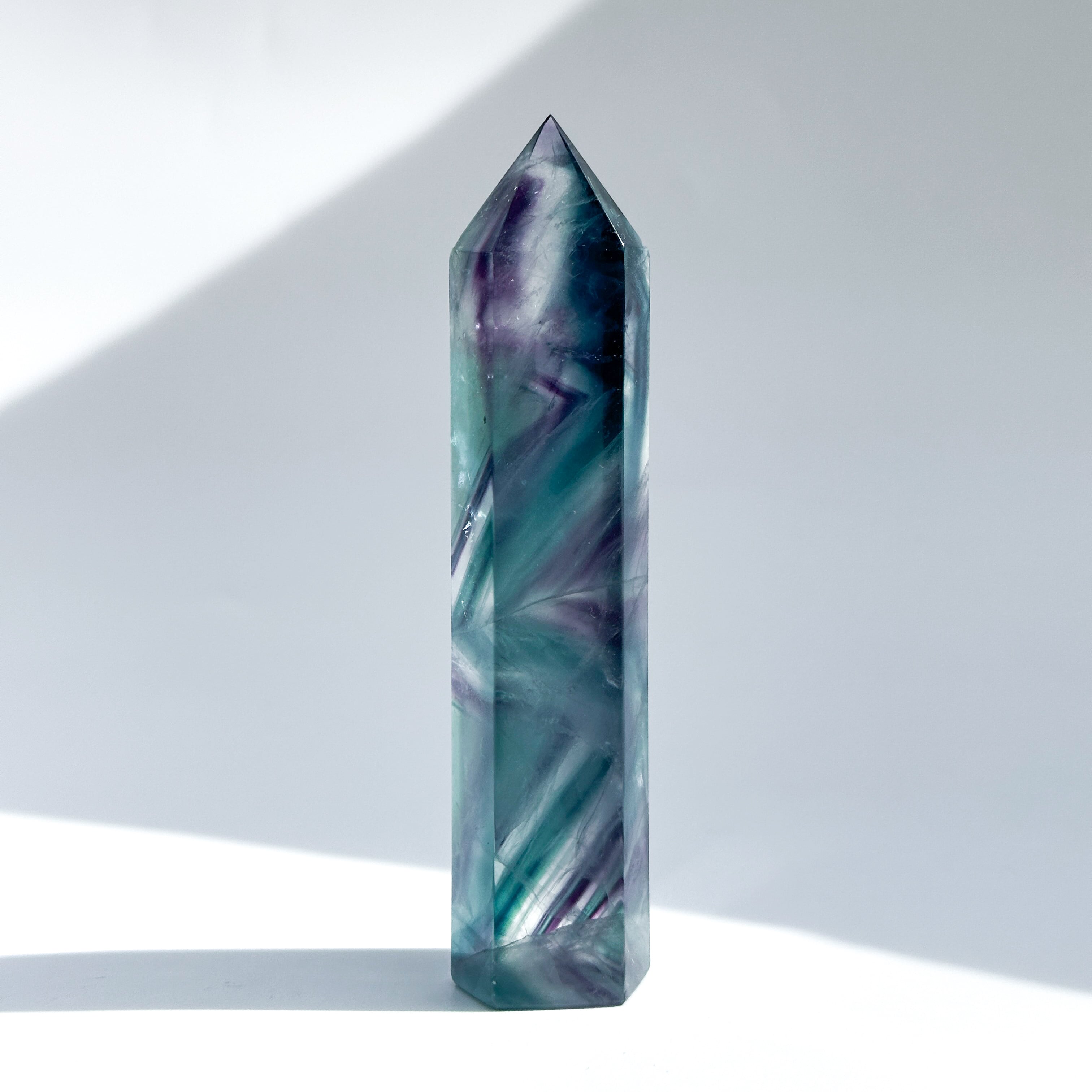 激レインボー　フローライト　透明感　高品質　ハイグレード　ポイント　パワー レインボーフローライト タワー型51◇ Rainbow Fluorite ◇天然石