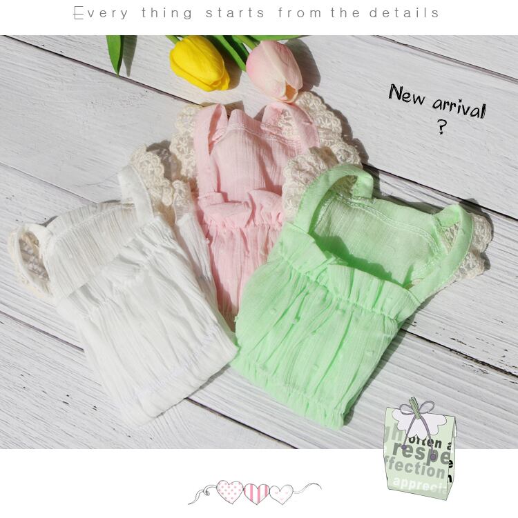 【SALE】romantic lace top S ~ XL 3color / 犬服 春夏 新作 お揃い ドッグウェア 薄手 涼しい タンクトップ 小型犬 中型犬 犬 服 袖なし ペット用品 ペット洋服 top114