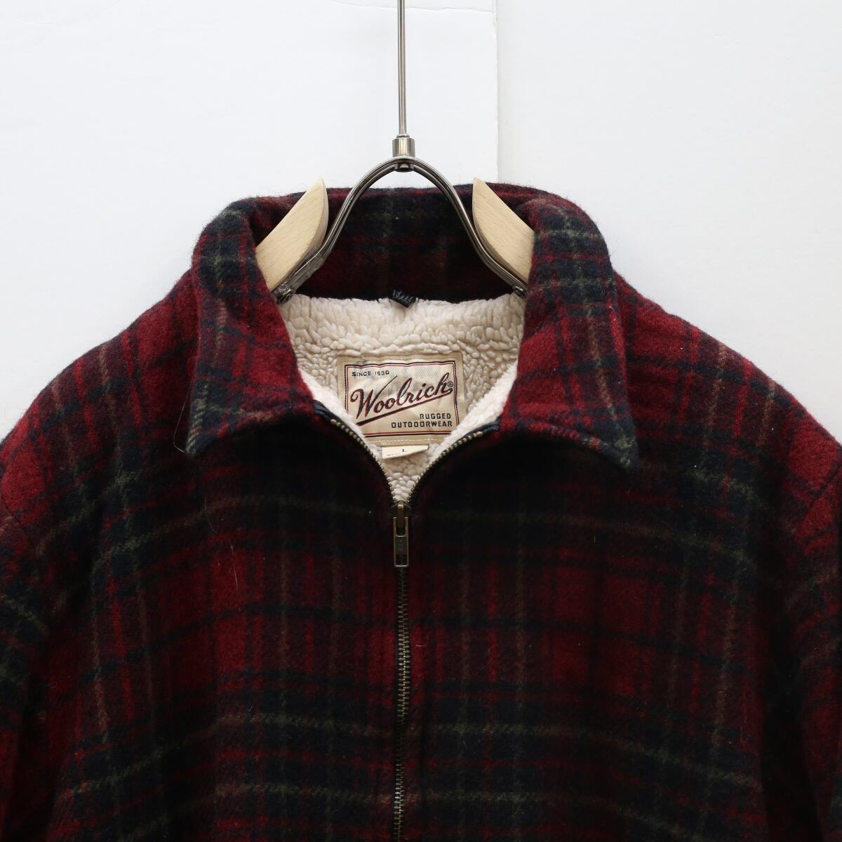 WOOLRICH ウールリッチ USA製 チェック 裏地ボア ジャケット ...