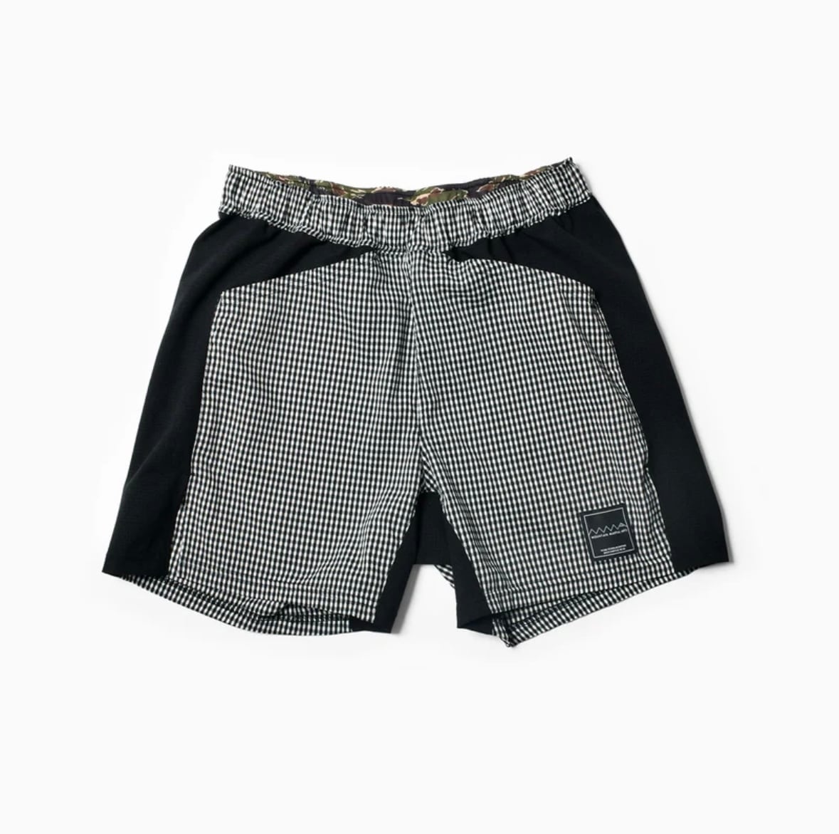 MMA(MOUNTAIN MARTIAL ATRTS) Side Graphic Run Shorts V3 (Black Check)