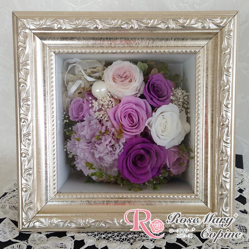 プリザーブドフラワー　フレーム  ケース付き　壁掛け　斜め置き プリザーブドフラワー フレーム ケース付き 壁掛け 斜め置き 【公式通販】