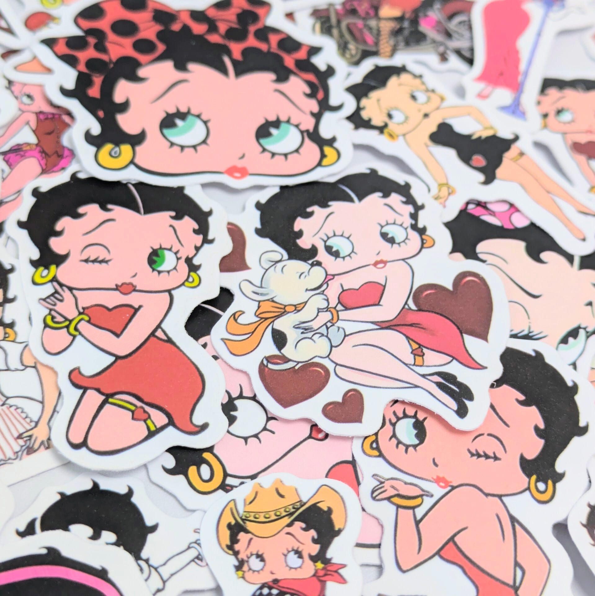 送料無料！【 Betty Boop（ベティブープ） 】 STICKER（ステッカー）50枚SET　〚アメリカン雑貨 アメトイ〛