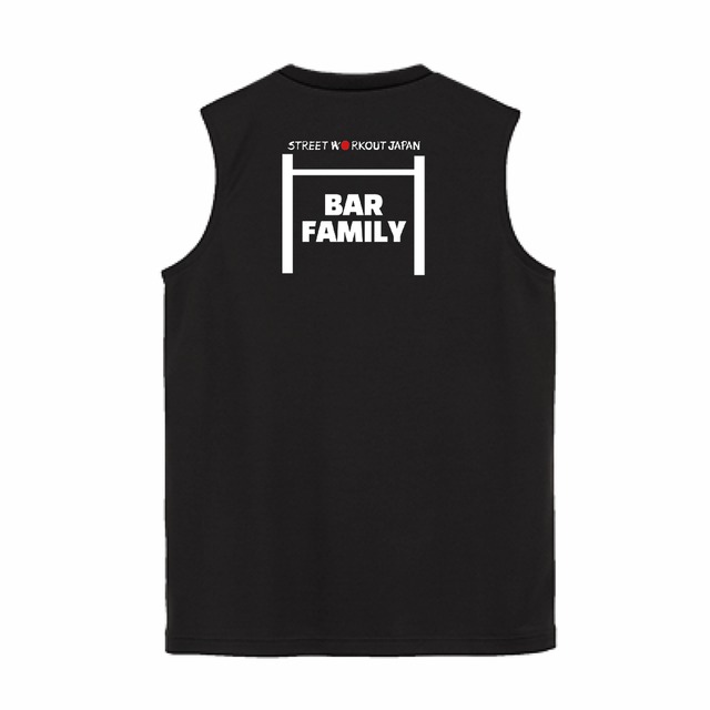 BAR FAMILY ノースリーブシャツ（黒）