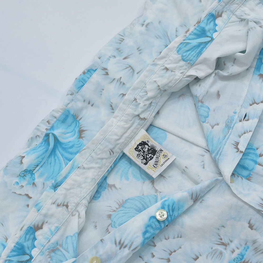 00s KENNINGTON ケニントン ハイビスカス 花柄 総柄 ボタンダウン