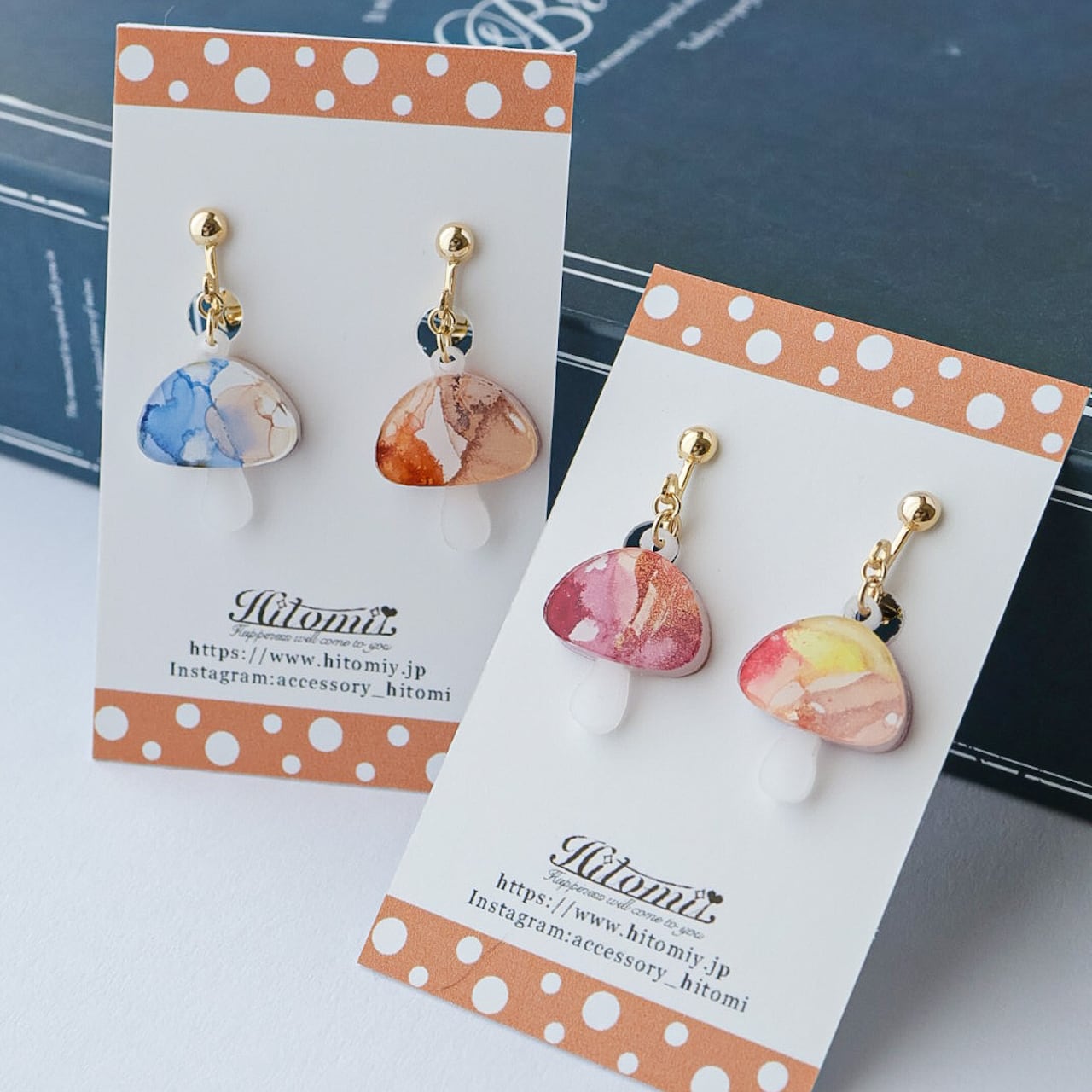 片耳販売 きのこピアス&イヤリング