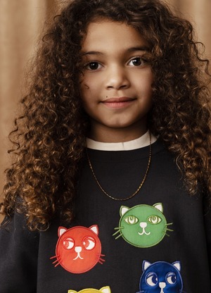MINI RODINI / Cool cats application sweatshirt