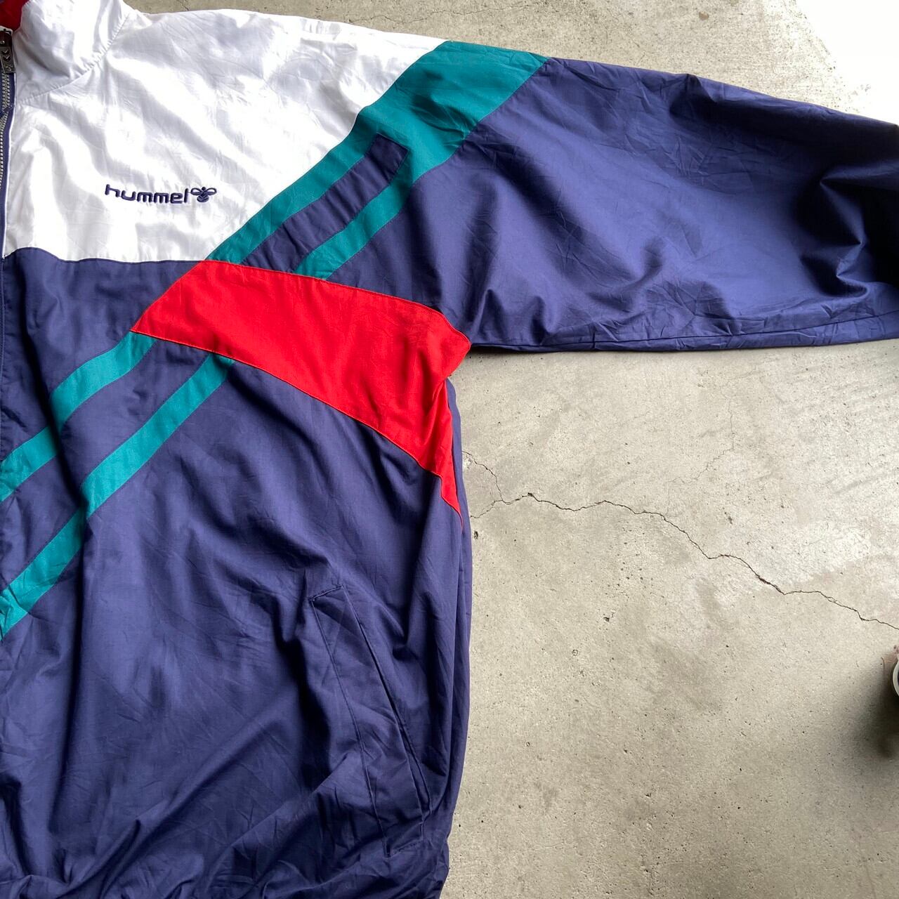 hummel ヒュンメル ナイロン ジャケット 90s 90年代 マルチカラー