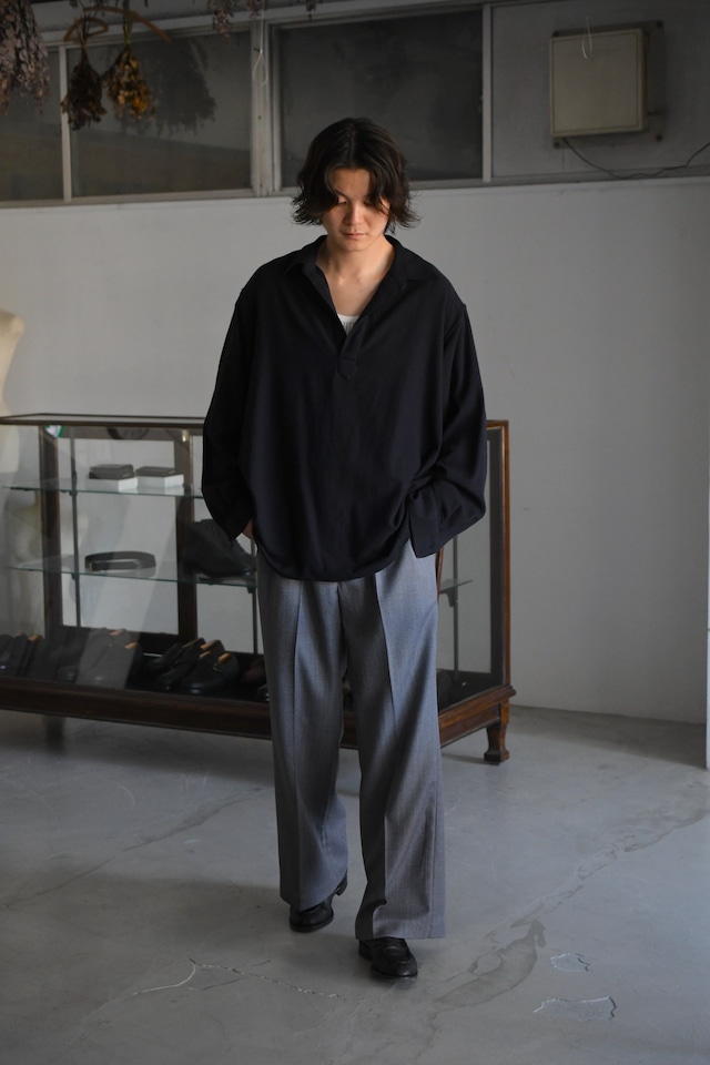 A.PRESSE / Wool Skipper Shirt (Navy)