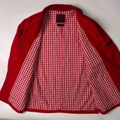 PAPAS & SONS パパス 裏ギンガムチェック コットンフランネル ジャケット M/レッド