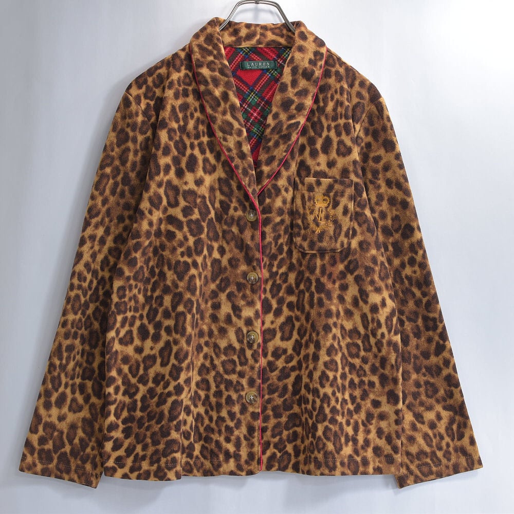 LAUREN RALPH LAUREN ラルフローレン レオパード柄 パジャマ シャツ