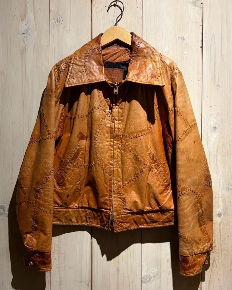 a.k.a.C.a.k.a vintage】70's Vintage Patchwork Custom Leather