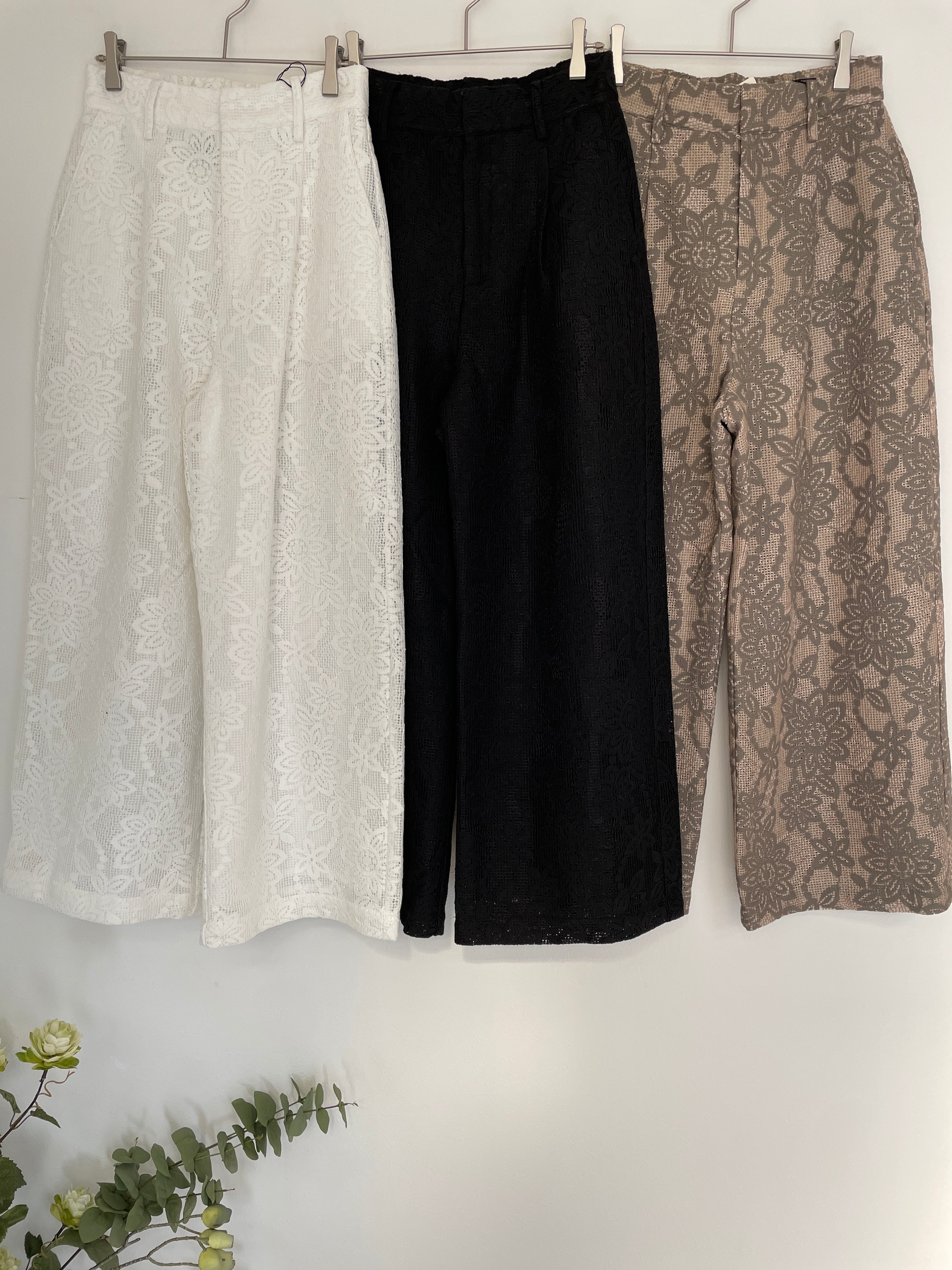 【SELECT】レースワイドパンツ