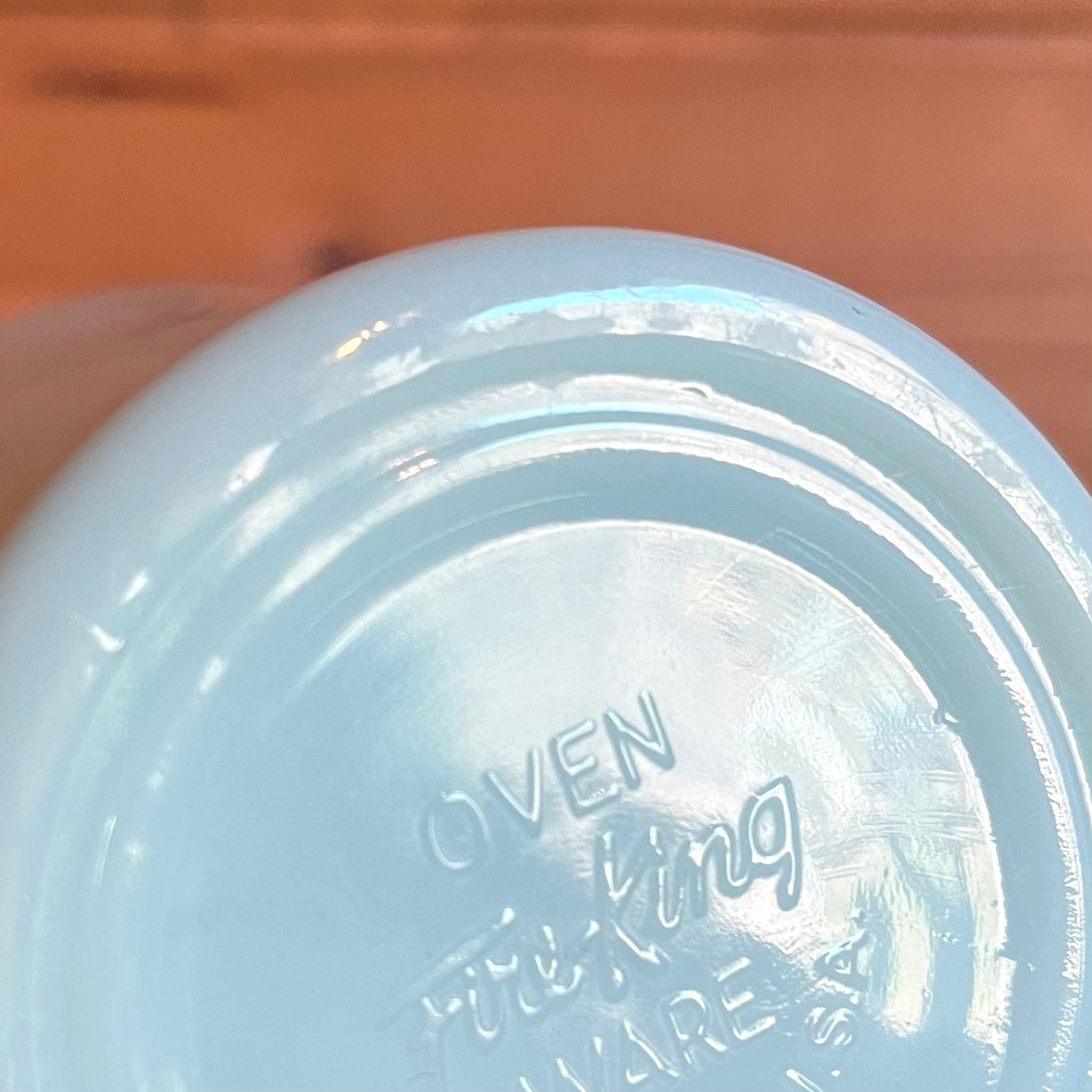 Fireking ターコイズブルー Dハンドル ミルクガラス ファイヤーキング