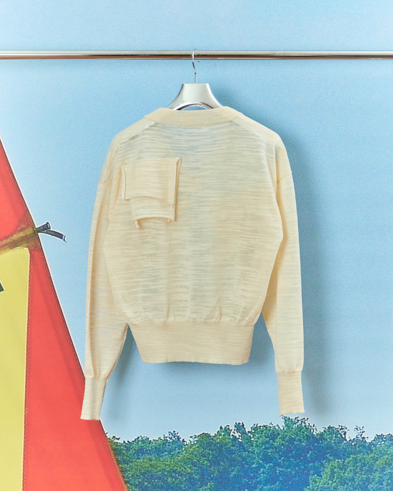 kotoha yokozawa - TD V-NECK SHEER KNIT :Banana|シアー/Vネック/デコレーション