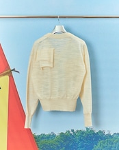 kotoha yokozawa - TD V-NECK SHEER KNIT :Banana|シアー/Vネック/デコレーション