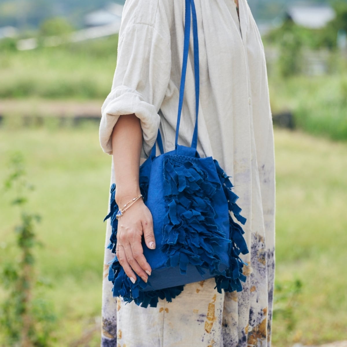 Handmade Indigo Dyed Bag / ハンドメイド藍染バッグ | yuisetouchi