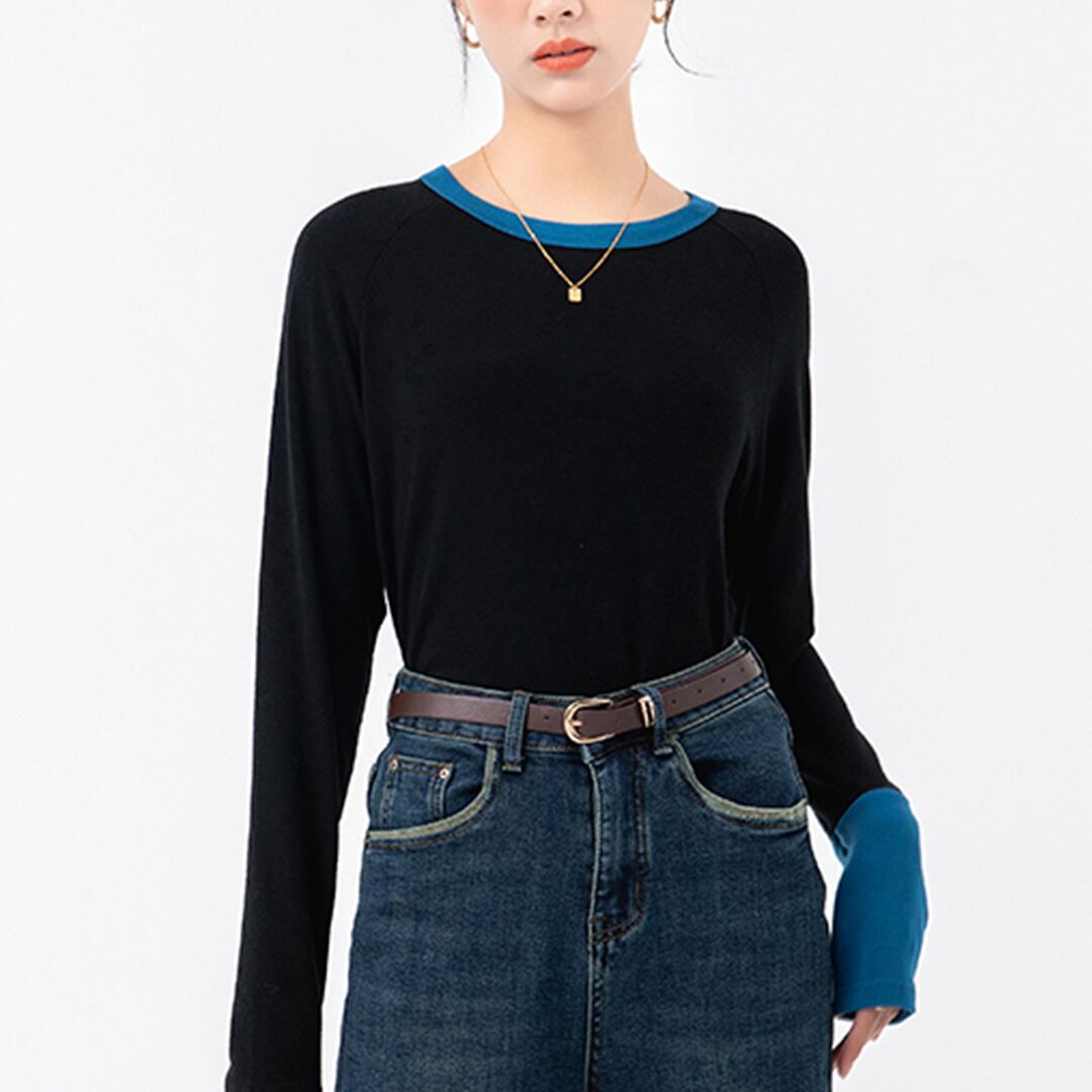 ポイントカラーロングTシャツ K0050